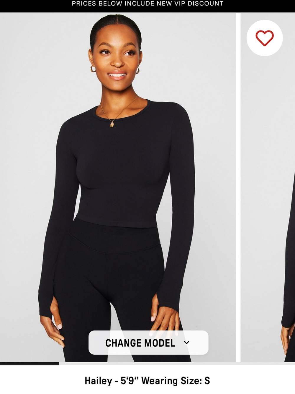 Long-Sleeve Black Crop Top - Women